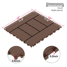 Load image into Gallery viewer, H Style Diy Module Interlocking Patio Deck Tiles