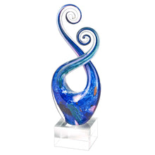 Load image into Gallery viewer, Murano Modern Abstract Tabletop Sculpture (376072) - Blue / Green