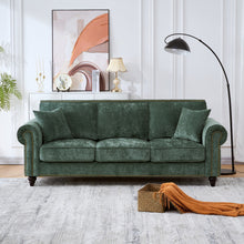 Load image into Gallery viewer, 3 Seater Sofa With Tufted Upholstery, Rolled Arms, Nailhead Trim