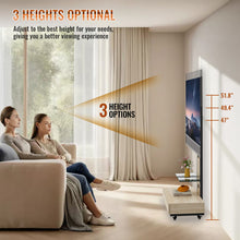 Load image into Gallery viewer, Mobile TV Cart With Push Pull Drawer, Lockable Wheels