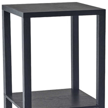 Load image into Gallery viewer, 28" Square End Table With Two Shelves - Black