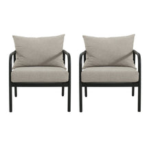 Load image into Gallery viewer, Leora - Modern Minimalist Round Tube Sofa Chair With Cushions - Beige / Black