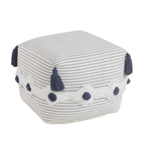 Load image into Gallery viewer, Cotton Square Ottoman - Gray