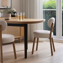 Load image into Gallery viewer, Upholstered Fabric Open Back Dining Side Chair - Beige