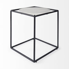 Load image into Gallery viewer, 22" Marble Round End Table - Black