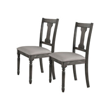 Load image into Gallery viewer, Upholstered Linen Open Back Dining Side Chairs (Set of 2) - Tan / Gray