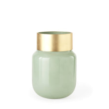 Load image into Gallery viewer, Abstract Cylinder Table Vase (397587) - Green