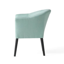 Load image into Gallery viewer, Sonorous - Upholstered Accent Chair With Low Back And Wood Legs - Light Blue / Black