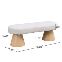 Load image into Gallery viewer, Dining Bench For Dining Room, Upholstered Bedroom End Of Bed Entryway Bench Fabric Ottoman For Living Room - Beige