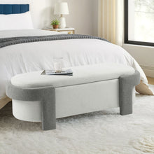 Load image into Gallery viewer, Large Versatile Storage Ottoman Bench: Spacious, Durable, Stylish - White / Light Gray