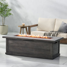 Load image into Gallery viewer, Transitional Rectangular Outdoor Propane Fire Pit With 50, 000 Btu