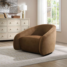 Load image into Gallery viewer, Zoey - Accent Chair With Swivel - Chocolate Suede