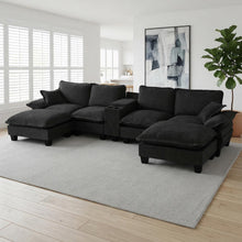 Load image into Gallery viewer, Modular Cloud Couch Sofa With Cup Holders & Storage, USB Port