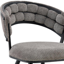 Load image into Gallery viewer, Velvet Metal Partially Open Back Dining Side Chairs (Set of 2) - Gray / Black