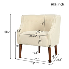 Load image into Gallery viewer, Contemporary Upholstered Club Chair With Button Tufting