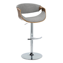 Load image into Gallery viewer, Curvo - Mid Century Modern Adjustable Barstool With Swivel With Rounded T Footrest (Set of 2)