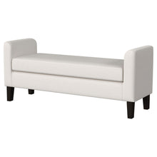 Load image into Gallery viewer, Hollis - Upholstered Accent Bench With Armrests Seating - Vanilla White