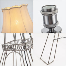 Load image into Gallery viewer, LED Light Changing Floor Lamp With Beige Bell Shade - Brass