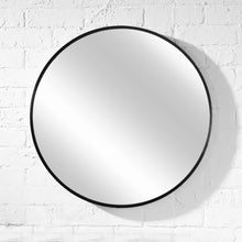 Load image into Gallery viewer, 24" Round Framed Accent Mirror - Black
