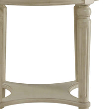 Load image into Gallery viewer, Solid Wood Oval End Table With Shelf - Off White
