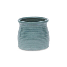 Load image into Gallery viewer, Striped Round Pot Planter (487412) - Celadon