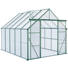 Load image into Gallery viewer, Double Door Polycarbonate house Raised Base And Anchor Aluminum Heavy Duty Walk In houses For Outdoor Backyard In All Season