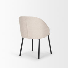Load image into Gallery viewer, Upholstered Fabric Metal Dining Side Chair - Cream / Black