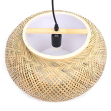 Load image into Gallery viewer, Bamboo Rattan Oval Open Weave Hanging Ceiling Light - Natural