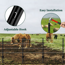 Load image into Gallery viewer, 4 Foot U-Shaped Metal Garden Fence Posts Set For Wire Fencing