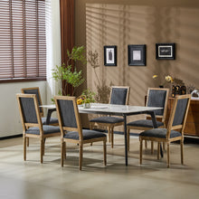 Load image into Gallery viewer, French Country Style Dining Chair With Upholstered Seating And Fluted Legs