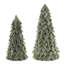 Load image into Gallery viewer, Fabric Trees Tabletop Sculpture (Set of 2) - Green