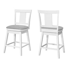Load image into Gallery viewer, 39.25" Swivel Counter Height Bar (Set of 2) - Gray / White