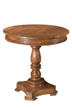 Load image into Gallery viewer, 30" Wood Rounded Solid Wood Pedestal Base Dining Table - Natural