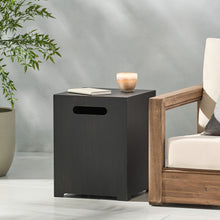 Load image into Gallery viewer, Modern Tank Holder Side Table With Powder Coated Frame