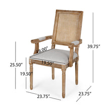 Load image into Gallery viewer, Elegant French Country Style Dining Chair With Cane Backrest