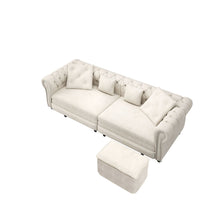 Load image into Gallery viewer, 3 In 1 Convertible Sleeper Sofa Bed With Movable Ottoman