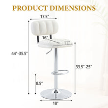 Load image into Gallery viewer, Adjustable Height Bar Stools With Footrest For Kitchen Island (Set of 2)