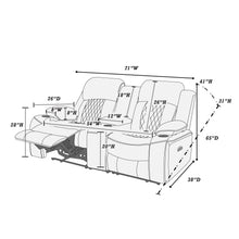 Load image into Gallery viewer, Power Motion Living Room Set With USB Port, Adjustable Headrest, Cup Holder