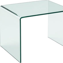 Load image into Gallery viewer, Glass Sled End Table - Clear