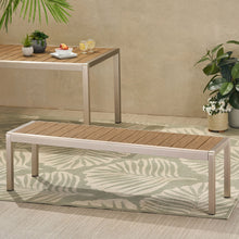 Load image into Gallery viewer, Outdoor Modern Aluminum Dining Bench, Durable And Elegant Design
