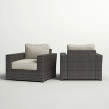 Load image into Gallery viewer, Outdoor Armchairs With Cushions (Set of 2) - Espresso / Gray