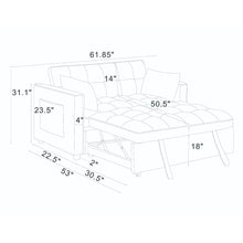 Load image into Gallery viewer, Sienna - Tufted Convertible Sleeper Sofa With Chaise - Gray