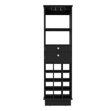 Load image into Gallery viewer, Wood Bar Cabinet With Two Drawers - Black