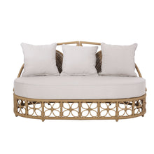 Load image into Gallery viewer, Outdoor Wicker Daybed With Pillows - Light Brown / Beige