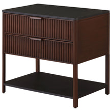 Load image into Gallery viewer, Tova - 2 Drawer Side Table With Shelf - Dark Brown