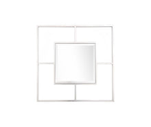 Load image into Gallery viewer, 32" Square Metal Framed Accent Mirror - Silver