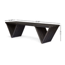 Load image into Gallery viewer, Gloaming - Outdoor Bench With Slat Design And Triangular Base