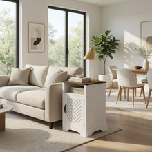 Load image into Gallery viewer, Farmhouse Nightstand With Charging Station & Storage