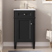 Load image into Gallery viewer, French Style Bathroom Vanity With Sink, Soft-Closing Door, Adjustable Shelf, Rectangular Design