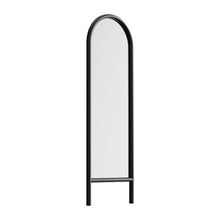 Load image into Gallery viewer, 64" Solid Wood Arch Leaning Ladder Framed Full Length Mirror - Black
